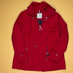 Tommy Hilfiger Red Hooded Jacket Women's Size XL